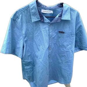 Calvin Klein Dress Shirt Men’s Blue Short Sleeve